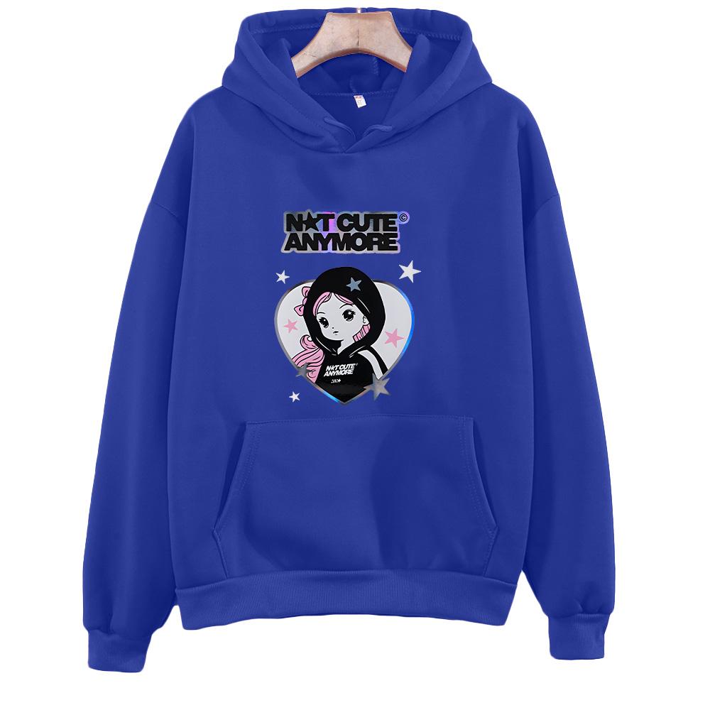 Korea Kpop ILLIT Kapuce Kapela ILLIT Už Ne Roztomilý Potisk Oblečení Pánské Dámské Trend Y2k Pulovr Unisex Ležérní Fleecová Streetwear