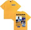 Sängerin Aitana Cuarto Azul Album Tour T-Shirt 2026 Sommer Neu Unisex Damenmode Lässig 100% Baumwolle Ästhetisches Oversized T-Shirt