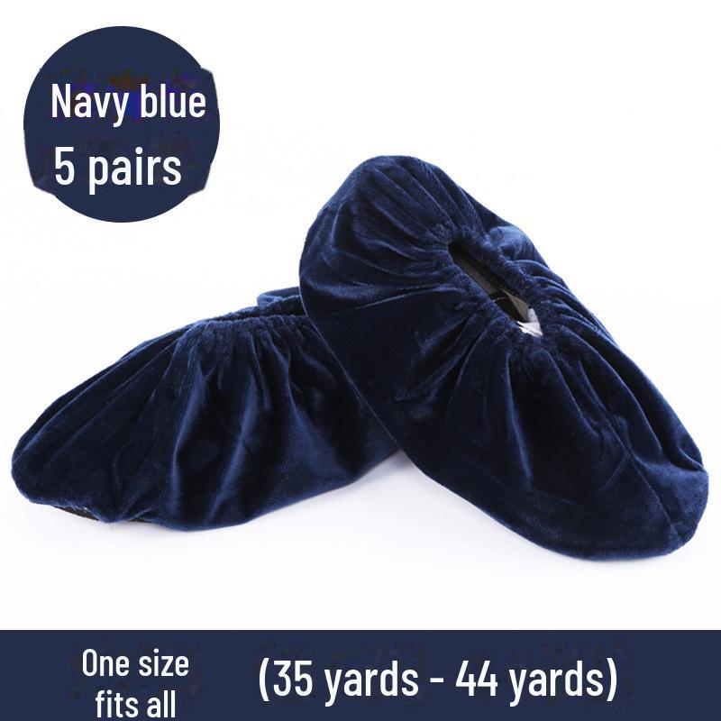 Durable Non-Slip Flannel Shoe Covers for Reusable Indoor Use - Ideal for Kids, Guests, and Students