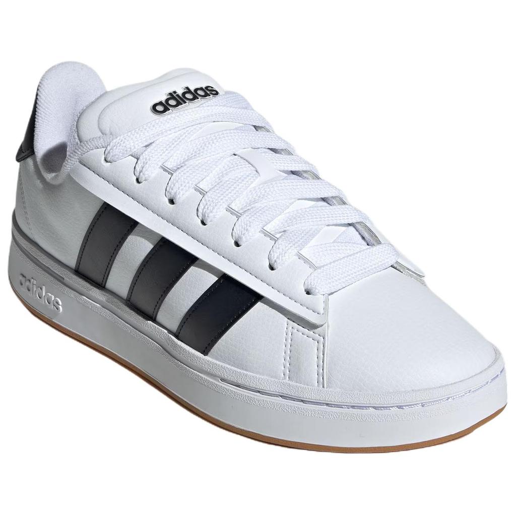 Adidas Grand Court Alpha Classic Comfortable Durable Low-Top Sneakers Unisex Sneakers White Black JQ2996