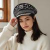 Bridal Captain Hat Jeweled Rhinestones for Women Bride Hat Sparkling Sequins Eye-catching Photo Props