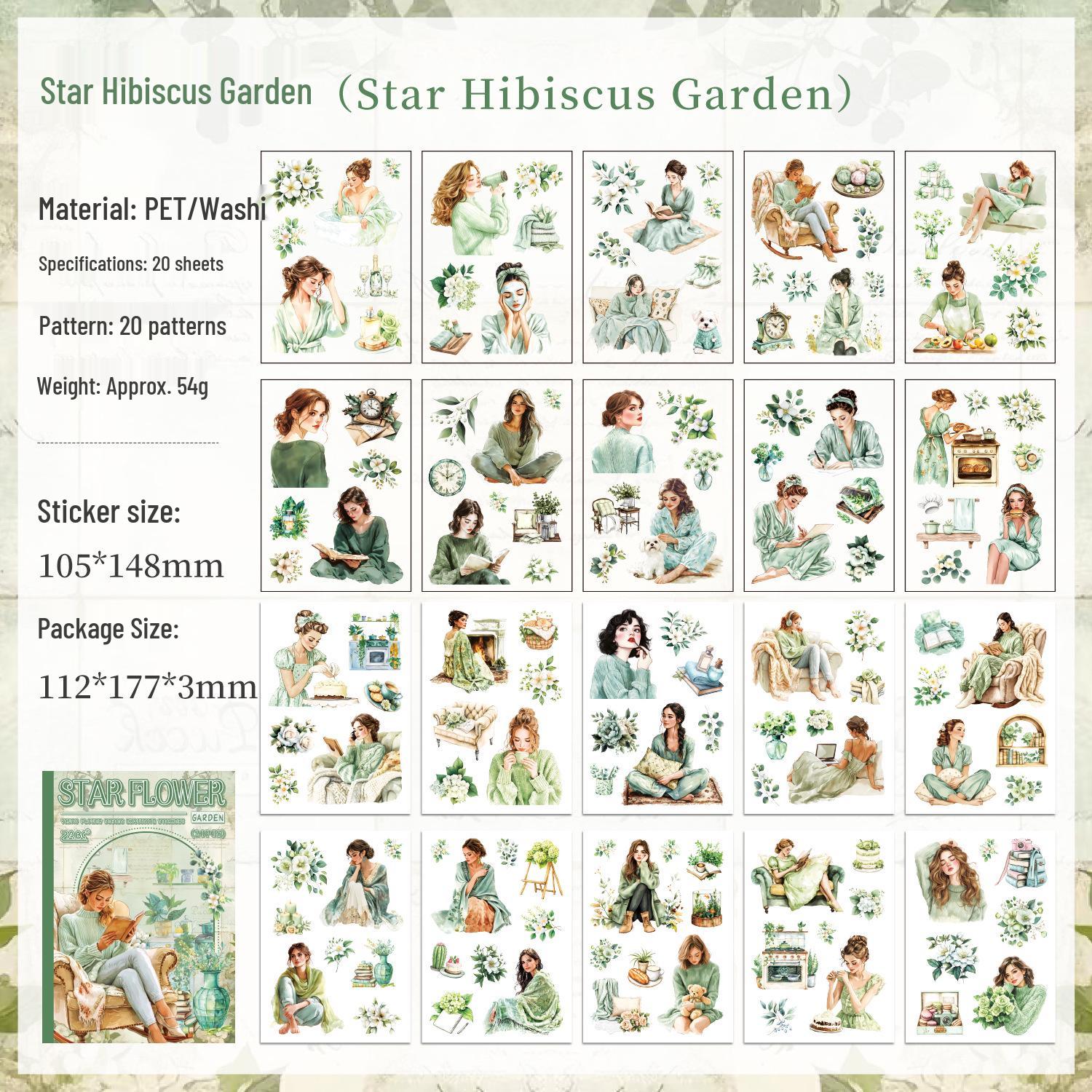Cross-border Special Collection: Character Decoration PET Sticker Book for Journals