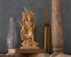 Tiny Buddha Zao Gongen 12cm gold paint Buddha wood ornament Zao Gongen (wood boxwood, finish) - statue, figure, carving, (GSB