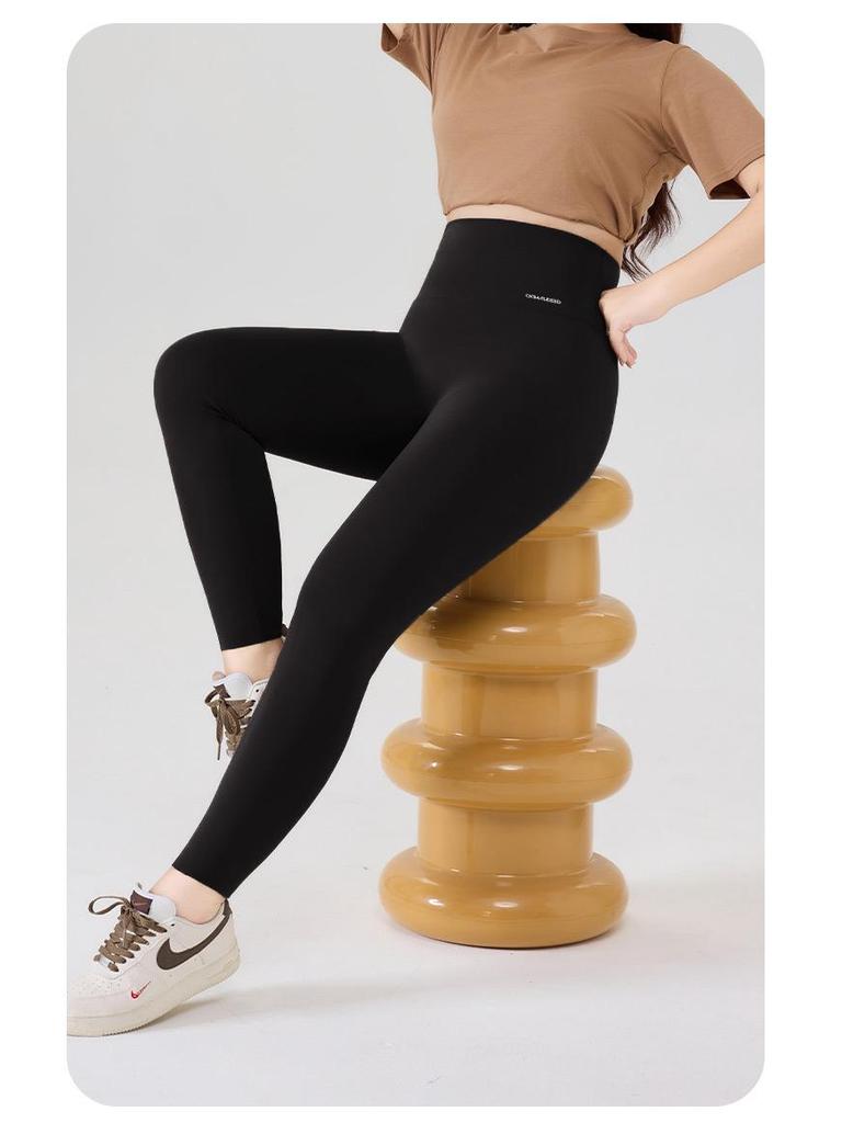 Damen High-Waist Yoga-Hose in Übergröße - Herbst/Winter Samtgefüttert, Schlanke Passform, Rutschfest, Warme Basisschicht