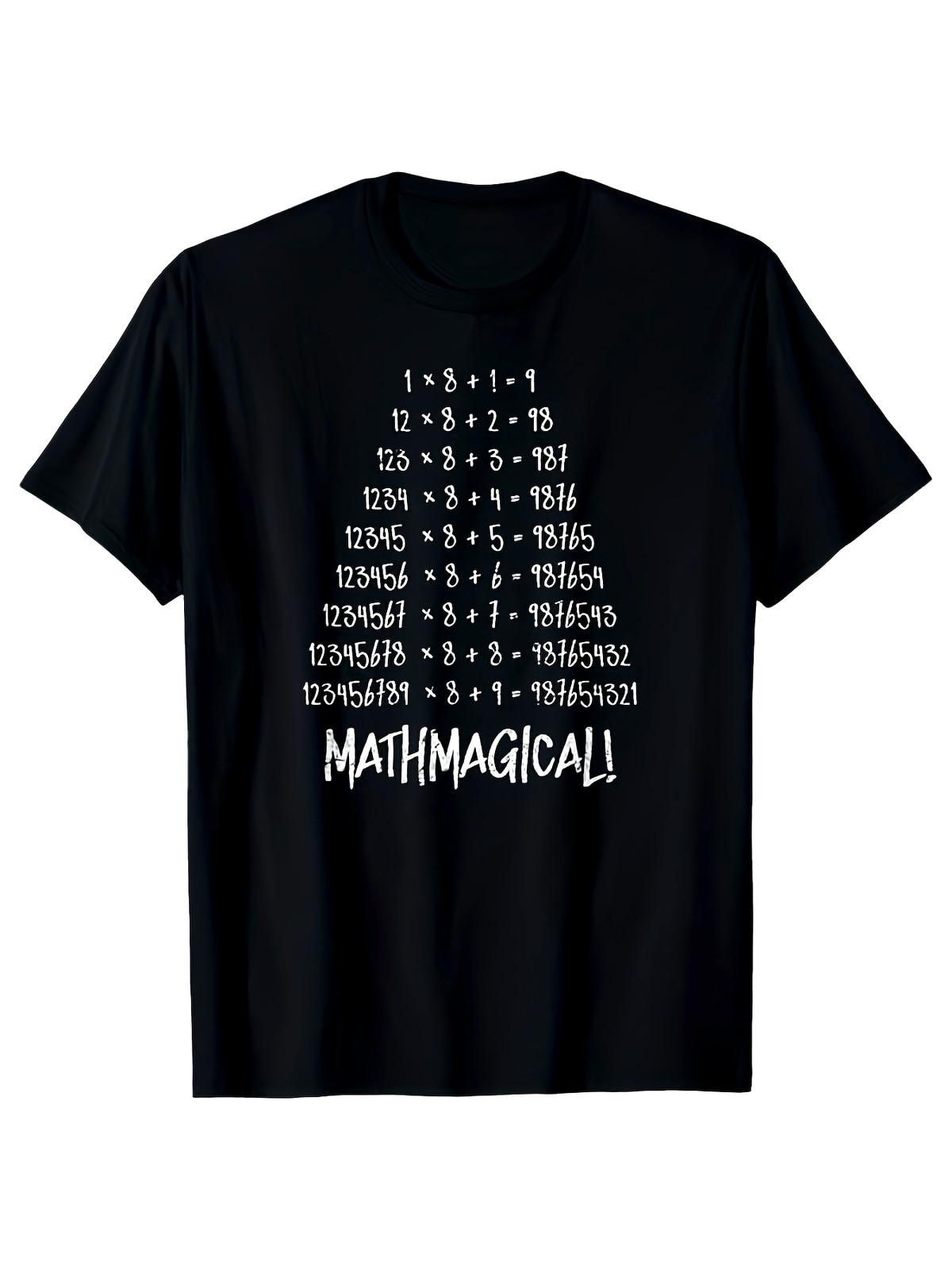 Men s & Women s Math Print Cotton T-Shirt - Funny Fibonacci Sequence & Pi Day S разноцветный