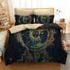 Sugar Skull Bedding Sets King Beauty Kiss Skull Duvet Cover Bed Set Bohemian Print Black Bedclothes Queen Size Bedline