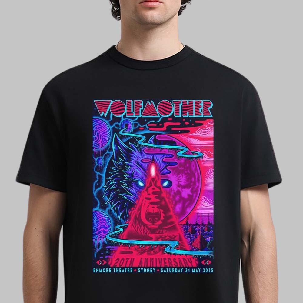 Wolfmother Sydney Australia 2026 Concert Tee -May 31 2026 20th Anniversary S