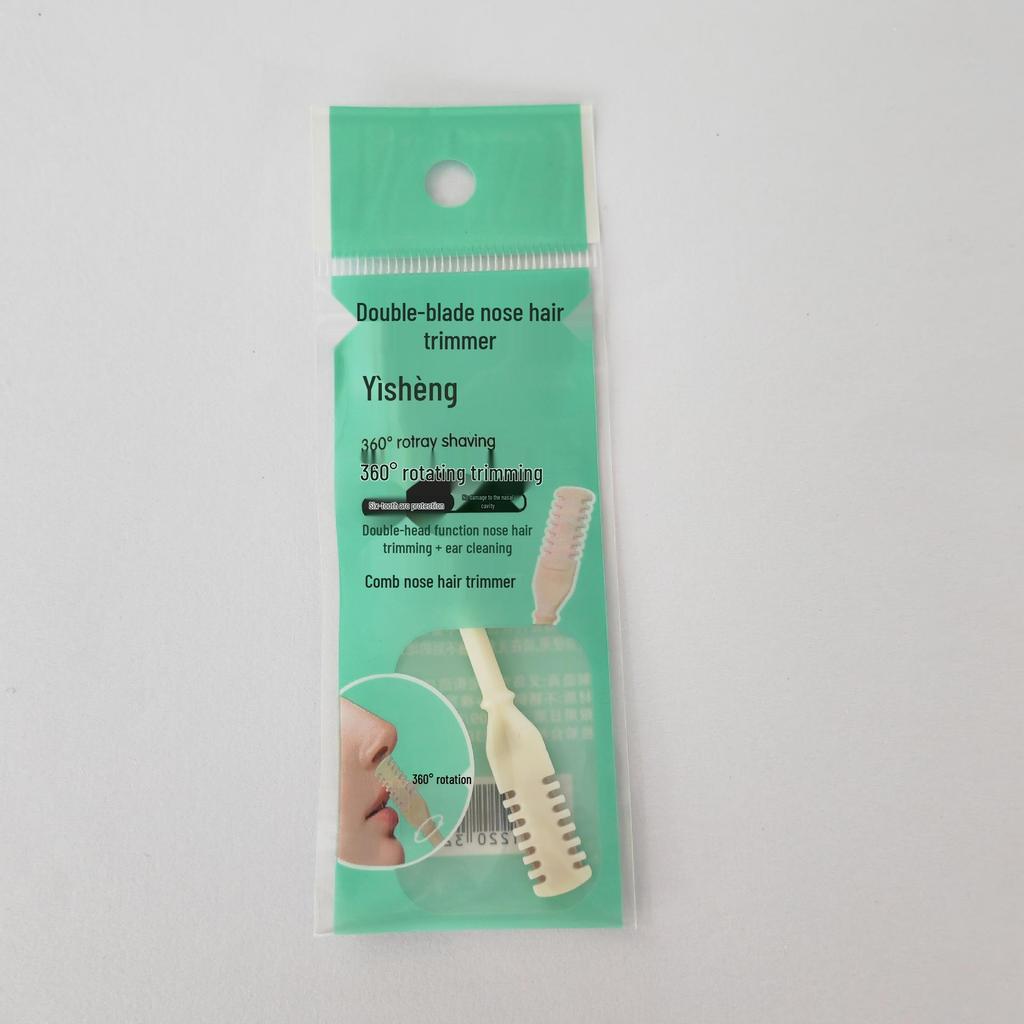 2-in-1 Manual Nose & Ear Hair Trimmer with Ear Spoon