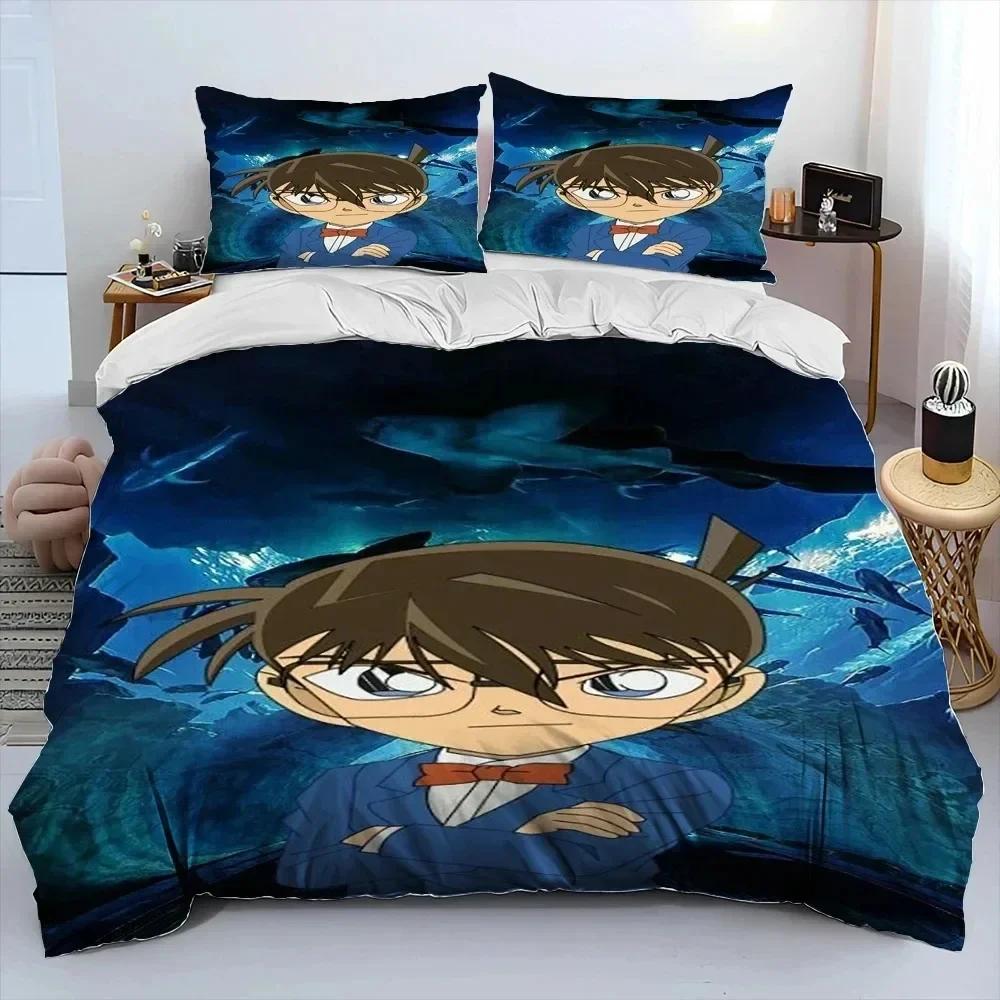 3D Print Detective Anime Conan Cartoon 3D Duvet Cover Bedding Set Comforter Linen Pillowcases Home Decor Single Double Twin King