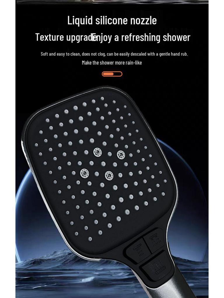 Handheld Water Heater Shower Head with Large Panel for Household Bathrooms
