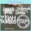 Cutting Happy Dies Metal Birthday Stencil Diy Scrapbooking Album Paper Card Embossing Craft Art Greeting Letter Word