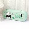 Dual-Layer Pencil Case Faux Leather Cute Stationery Bag Large Capacity Portable Pen Pouch for School Office Supplies