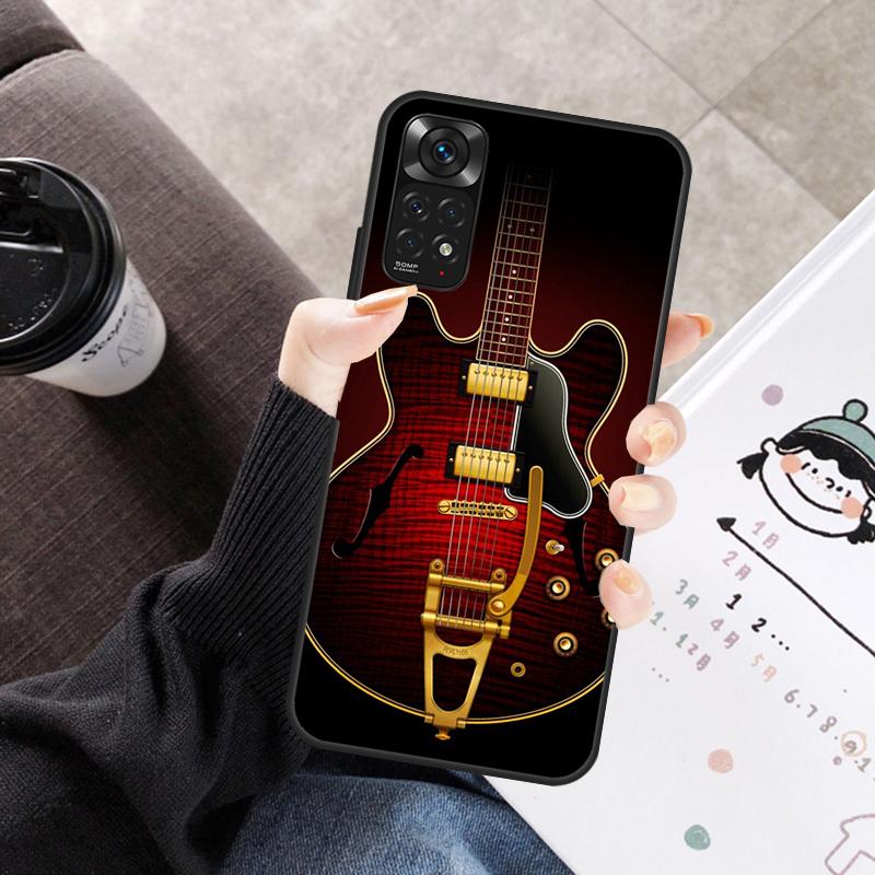 

Rock Music Instrument Guitar Case For Xiaomi Redmi Note 11 10 9 8 12 Pro 10S 11S 12S Cover For Redmi 9 10 10A 9C 10C 12C Redmi Note 12 5G