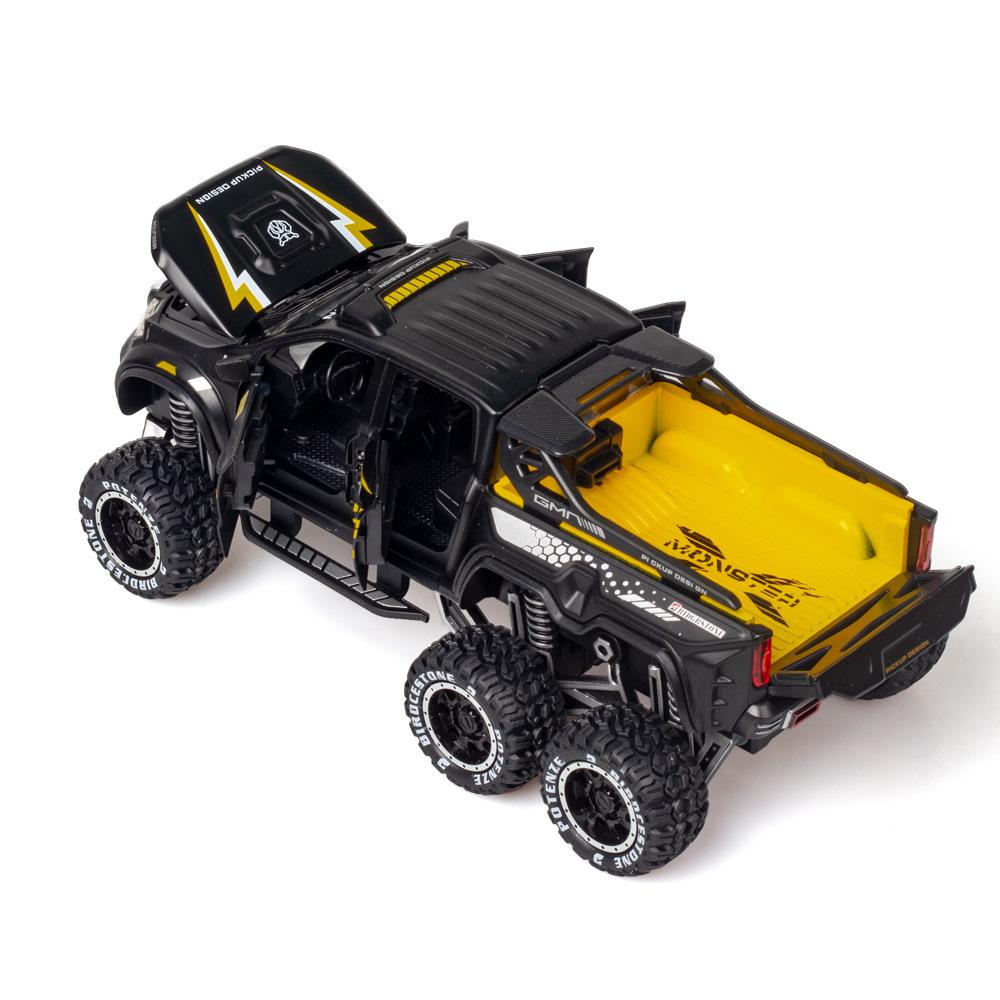 1:28 Mercedes-Benz X-Class EXY 6X6 Pickup off-road car Diecast Metal Alloy Model car Sound Light Collection Kids Toy Gifts A90