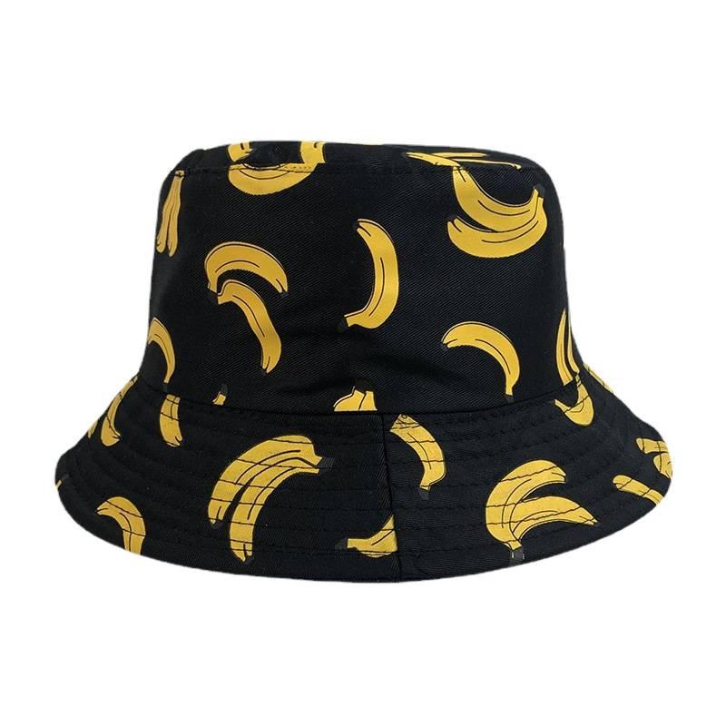 European and American new tropical printed fruit pattern bucket hat women's summer outdoor sports sun hat casual basin hat