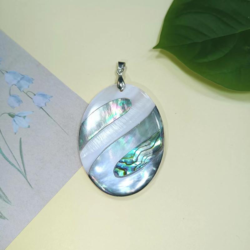 Geometric Shell Pendant Necklace For Jewelry Making Artisans