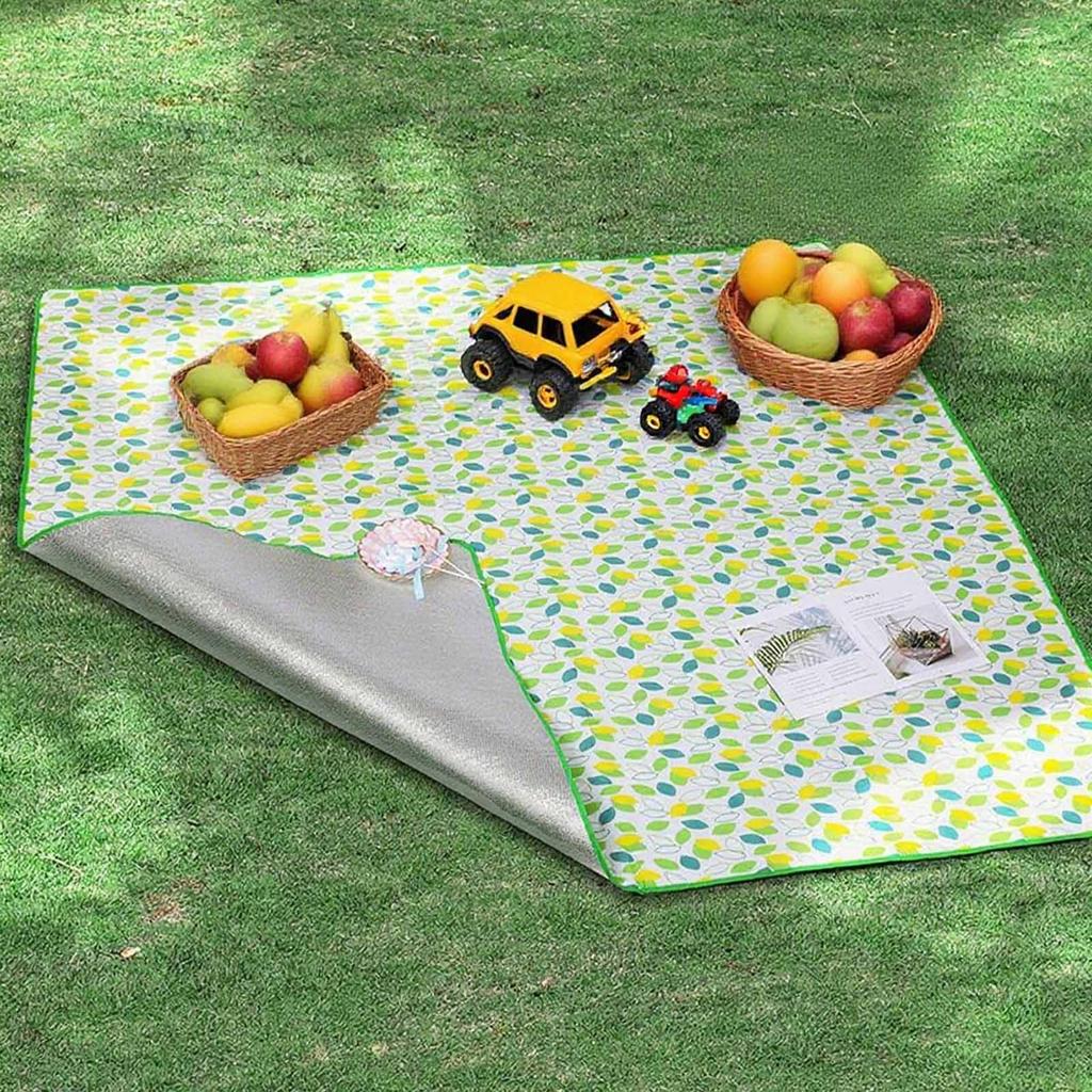 Outdoor Floor and Picnic Mat–Thickened Aluminum Film, , Oil-Resistant, Foldable Portable  and Tent Mat for Travel