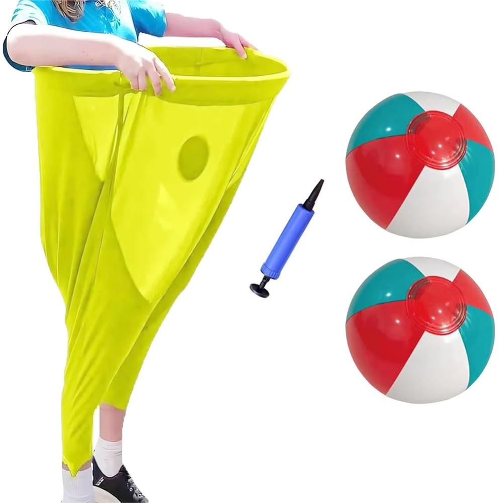 Creative Granny Pants Yard Game Set Exercise with Bouncy Balls and Air Pump Giant Outdoor Tossing Game Soft Wear-resistant