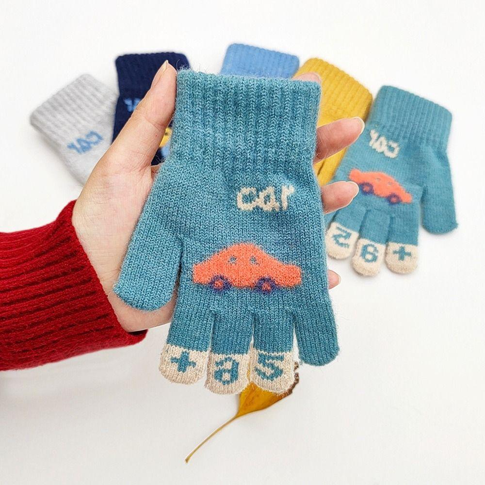 Soft Winter Warm Girls Mittens Kids Gloves Knitted Children Gloves