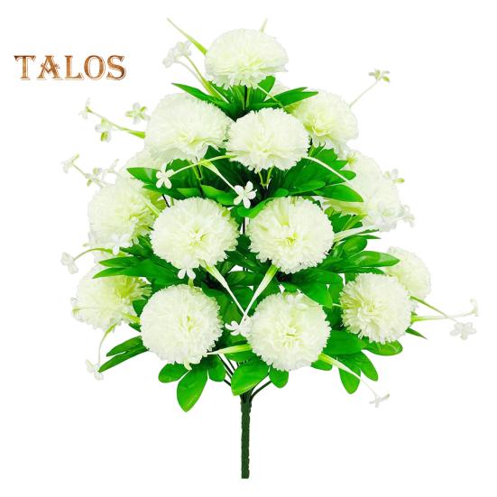 Konstgjord Nejlikarealistisk 18 Huvud Falsk Sidenblomma UV-beständig Bröllopsfest Inomhus Utomhus Trädgård Gård Konstgjorda Blommor Växtdekoration