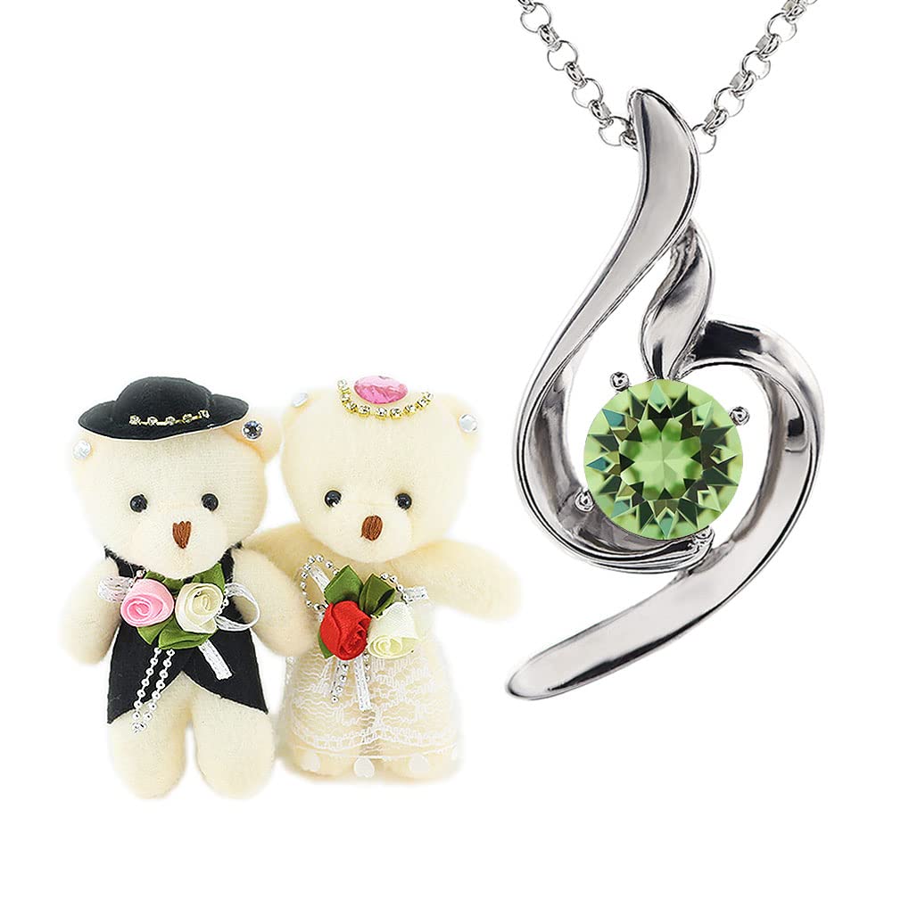 

Ожерелье sv925 Peridot Color, подарок на день рождения в августе, с упаковкой, набор предметов, пара из 1 пары [Devalier] y441-PER, женский (1 Пигма, ожерелье)