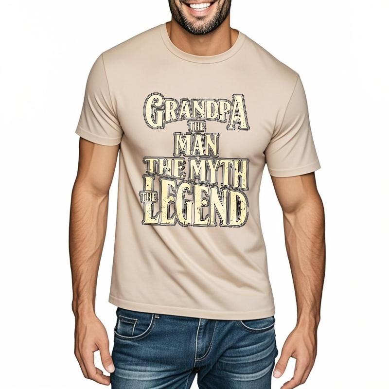 Hiphop For Man Summer T Shirt Grandpa The Man The Myth The Legend Short Sleeve Comfortable Oneck For Her Top Tees