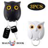 Hooks Owl Magnetic Key Hook Auto Blinking Cute Hooks No Punch Storage Hooks Kitchen Home Wall Decoration Hooks