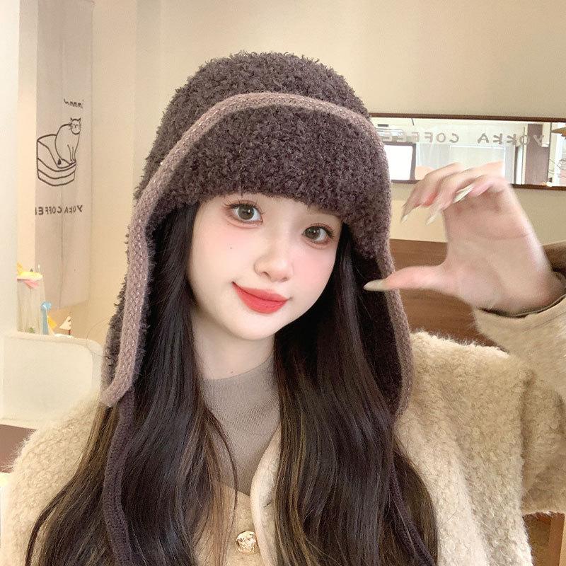 Autumn And Winter Able Ear Protection Warm Lei Feng Hat Ladies All-Match Knitted Wool Hat