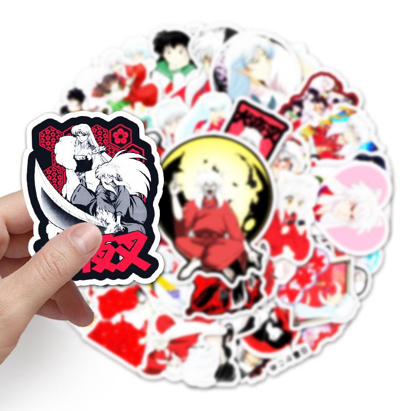 50 Cartoon Cartoon Inuyasha Doodle Laptop Suitcase Car Scooter Decoration Stickers
