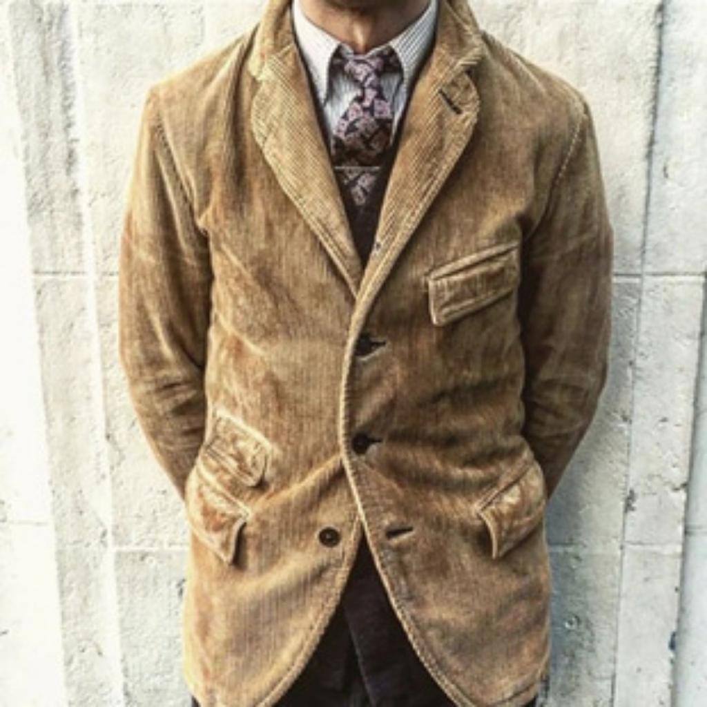New Autumn Winter Mens Lapel Long Sleeve Blazer Casual Solid Slim Fit Jacket
