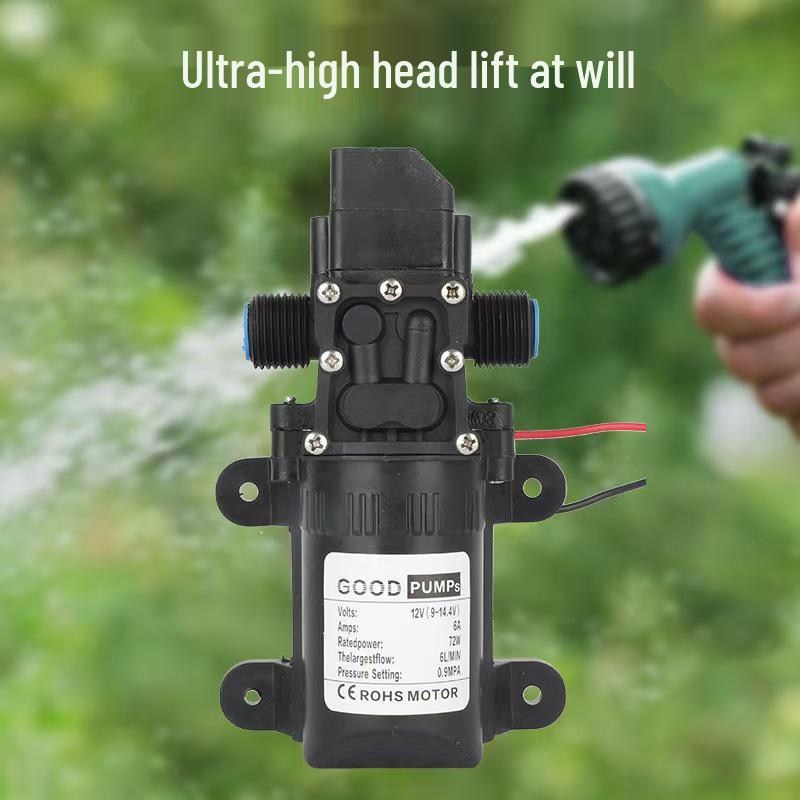12V Mini Smart High-Pressure Electric Diaphragm Pump for Car Wash & Sprayer Accessories