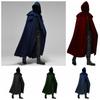 Retro Halloween Hooded Cloak Jackets Gothic Long Robes Durable Knight Pirate Prince Cloak Cosplay
