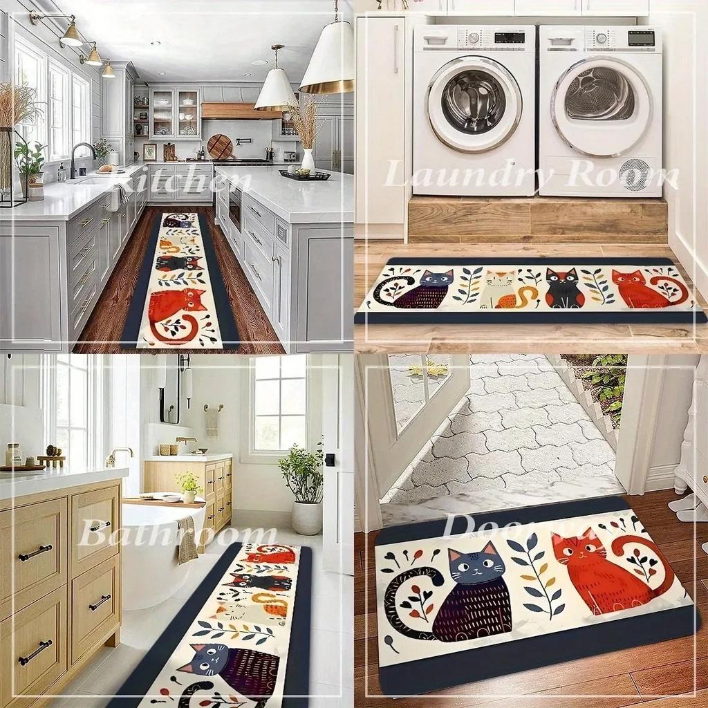 1 Stück Seeschildkrötenmuster Heimtürmatten Küchenteppiche Rutschfest Pop-Design Badezimmerteppiche Badematte Teppich für Zuhause Spüle Wäsche Dekor