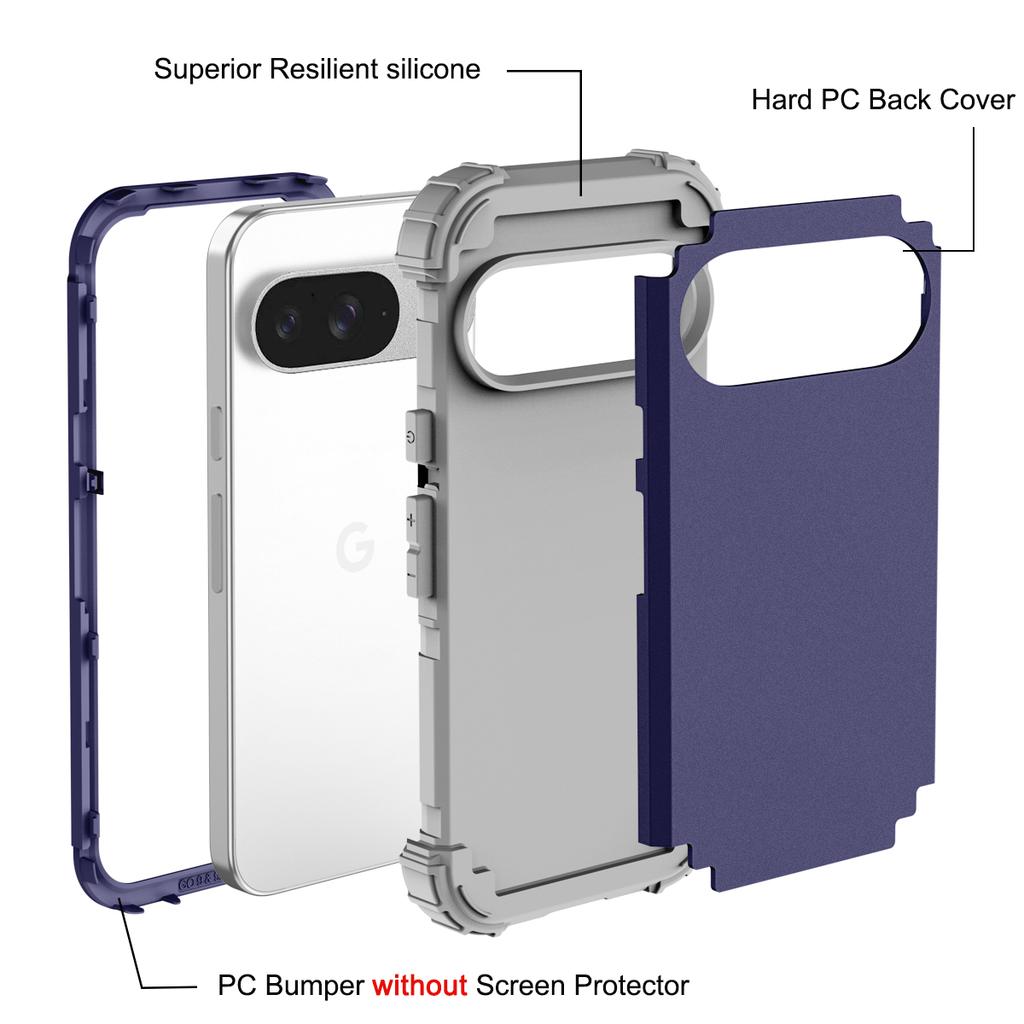 L-Style For Google Pixel 9 Case Shockproof PC + TPU Phone Back Cover