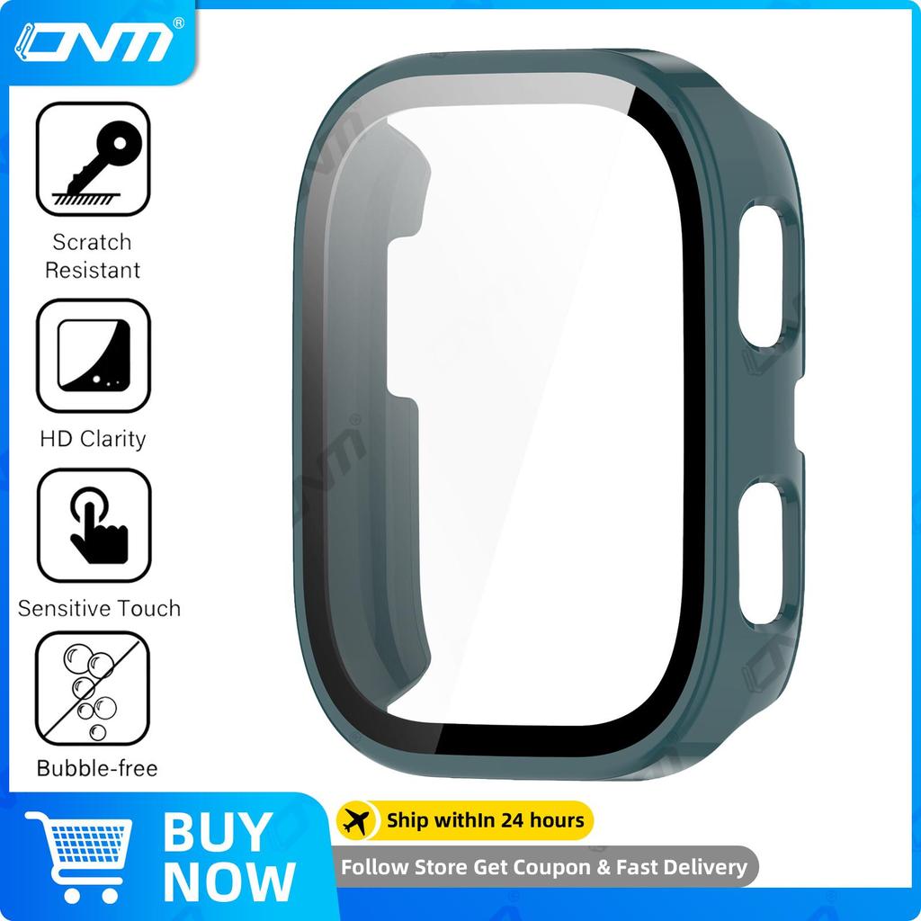 Vidrio+Funda para Amazfit Bip 6 Protector de Pantalla de Vidrio Templado y Parachoques Protector de PC Duro para Accesorios Amazfit Bip6