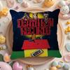 D-Death Row Records Cushion Cover Linen Organic Fabric Double-Sided Printing Breathable Pillow Case Sofa Home Decor Gift