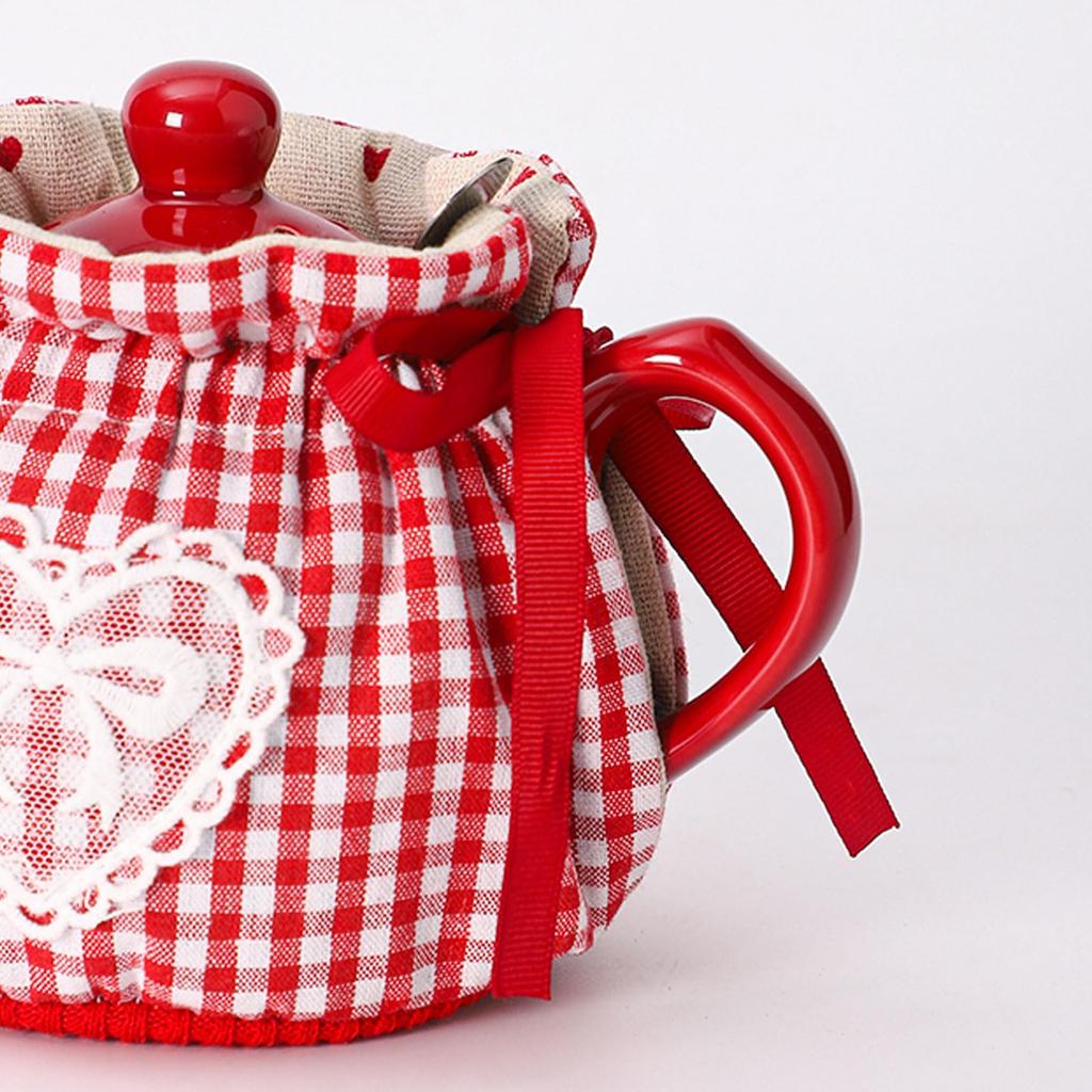 Tea Cozy Creative Kitchen Teapot Dust Cover, Teapot Cozy Breakfast Warmer, Teapot Cover, Insulated and Warm, Tea Kettle Quilt for Home Kitchen Table,