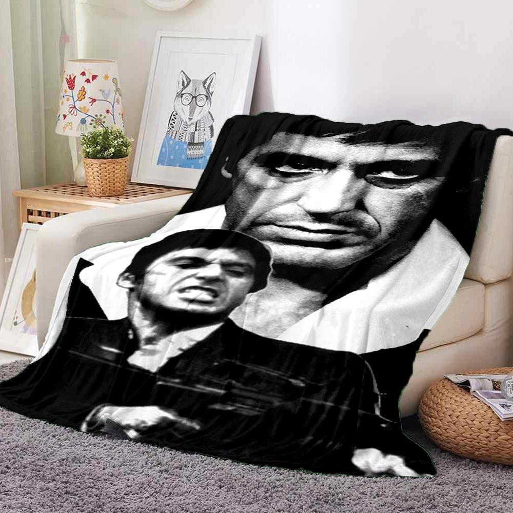 Scarface Saga Flannel Blanket Throw Blanket Soft Warm Sofa Bed Camping Home Decor Unique Christmas Gift C921165