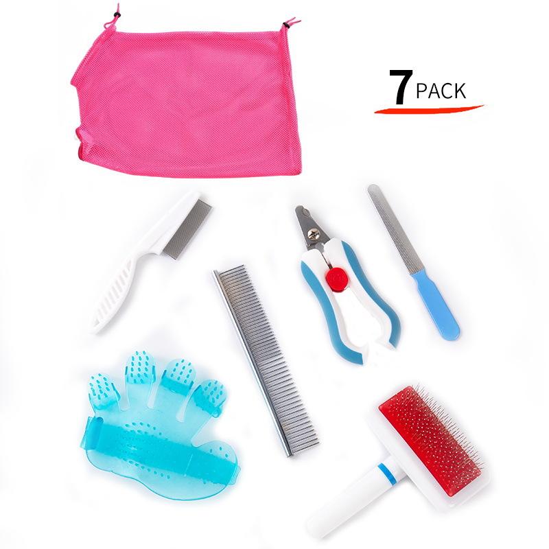 Pet cleaning and grooming tools, cat grooming brush, cat bathing bag, pet shop supplies