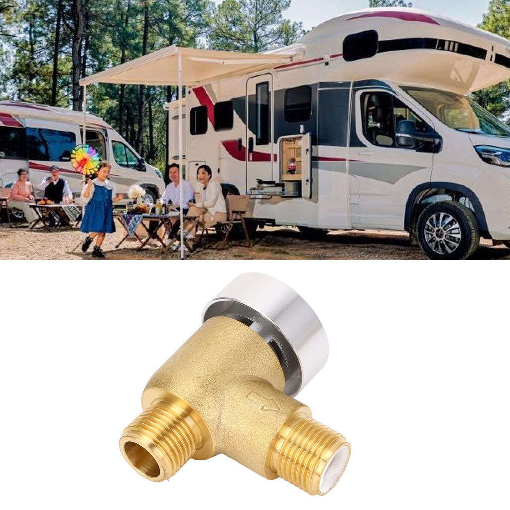 RV Vacuum Breaker Check Valve 571-VAC-CHK-A 1/2 Inch NPT Male Thread Brass Flusher Check Valve Repla
