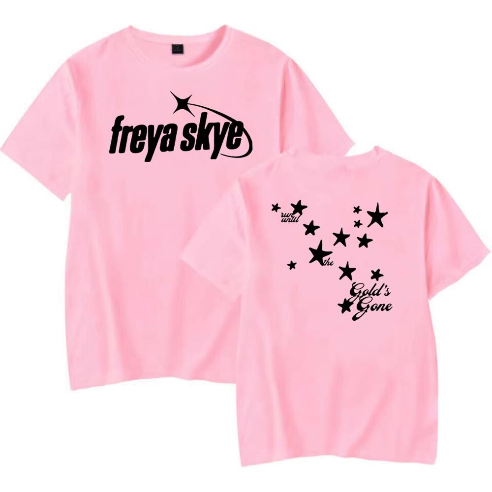 Hot Sale Freya Skye Golds Gone Tour Graphic Print Tshirt Men Women Crewneck Cotton Loose Casual Oversized Top Summer New Tee