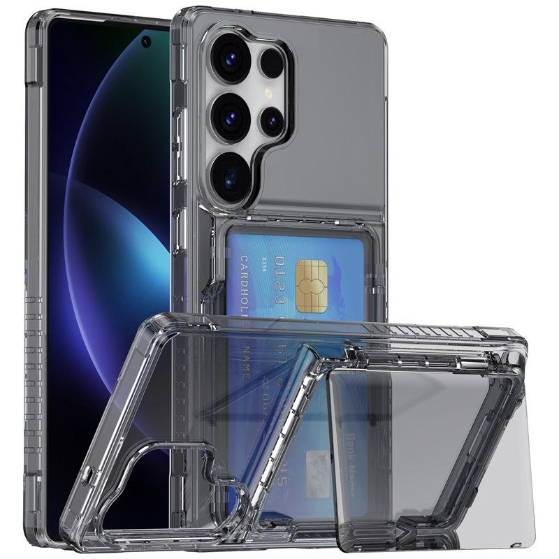 

Suitable for Samsung S25 Ultra Transparent PC Mobile Phone Case S24 Set of Beer Flip Card Holder S23 Anti Fall Protection Case S23