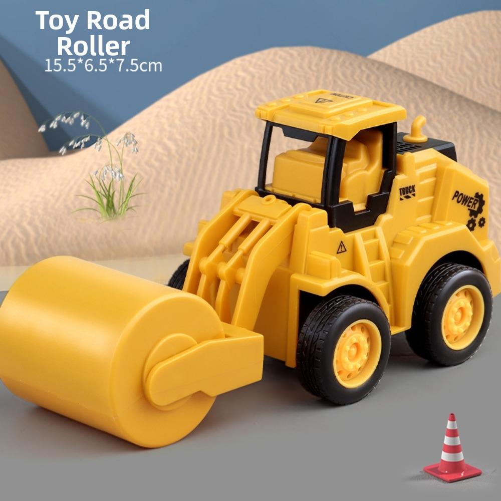 Yellow Press Sliding Press Car 6 Styles Excavator Roller Bulldozer  Children Educational Toys