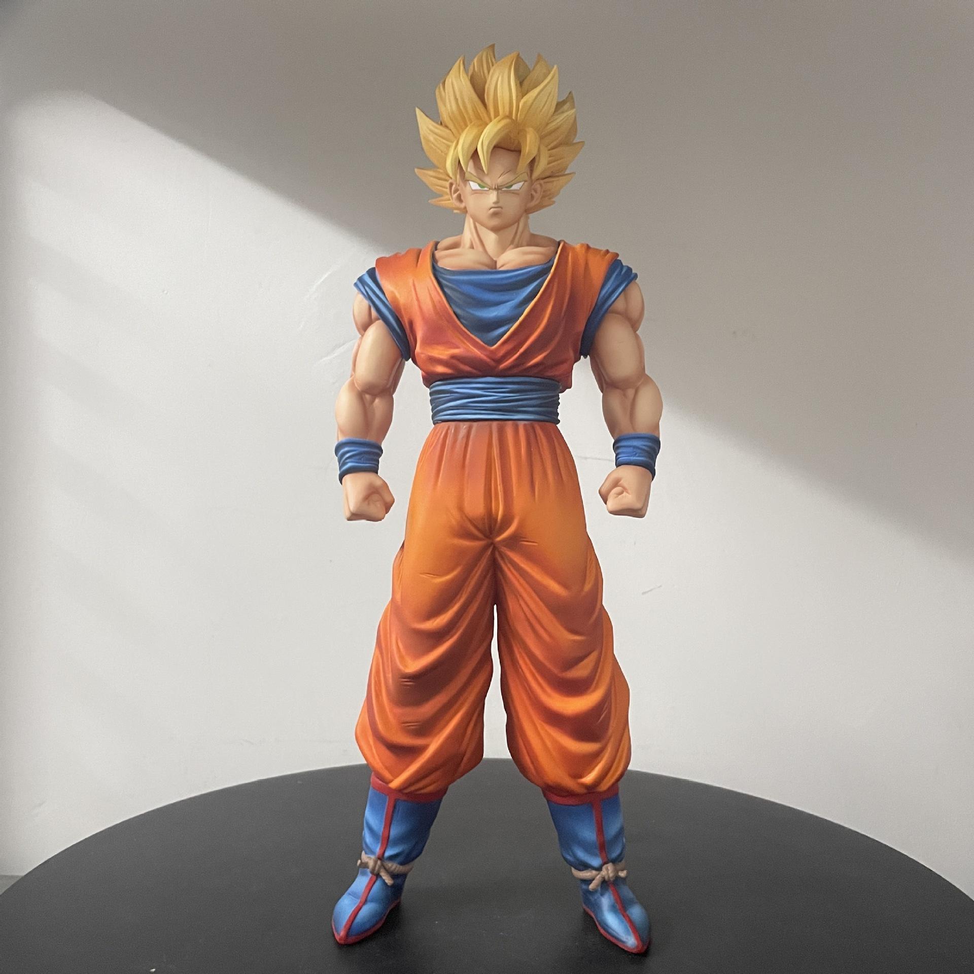 

31cm Dragon Ball Anime Figure Super Saiyan 2 Son Goku Standing Model Double Form Statue Model Doll Pvc Collection Toys Gift No box красный
