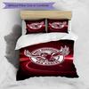 3pcs Duvet Cover Set (1*Duvet Cover + 2*Pillowcase, Without Core), Manly Warringah Sea Eagles Print Bedding Set, Bedroom Decor, All‑Season, Birthday G