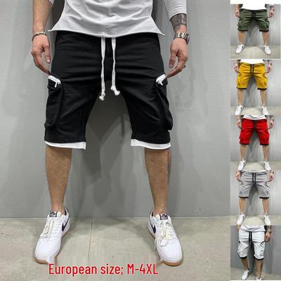 Nowe męskie casualowe spodenki sportowe w dużych rozmiarach - Trend modowy z 5-punktowym designem
