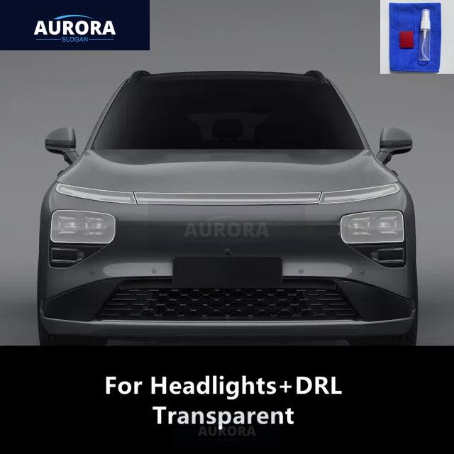 

For XPENG G9 22-24 TPU Blackened,Transparent Headlight Protective Film, Headlight Protection,Film Modification Transparent H DRL