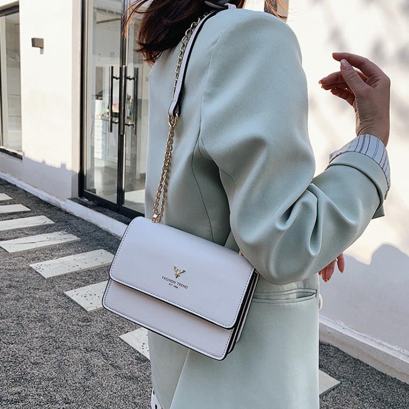 Crossbody Bags For Women Chain Flap Small Square Bag Fashion PU Leather Shoulder Messenger Bags Luxury Designer Women Handbags