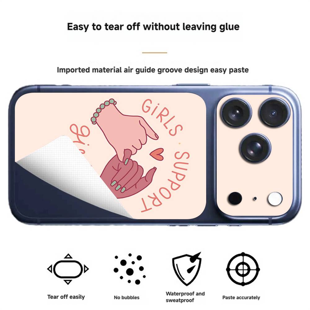 Feminist Feminism Aesthetics Girl Wrap Sticker for iPhone17 pro/17pro max Phone Decal Skin Rear Protector Case Film Full Cover