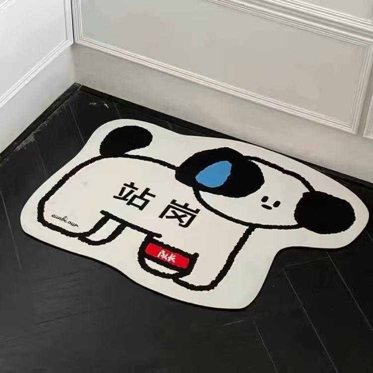 

Cartoon Sweat Dog Is Forbidden To Put on The Carpet In The Bedroom Living Room Self-disciplined Home Floor Mat 40 * 60cm